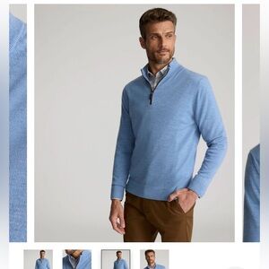 Men’s untuckit merino wool sweater in burgundy/wine color